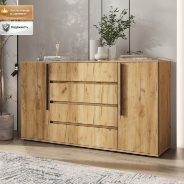 Комод МИФ Норд, 160x45x90 см, светло-коричневый