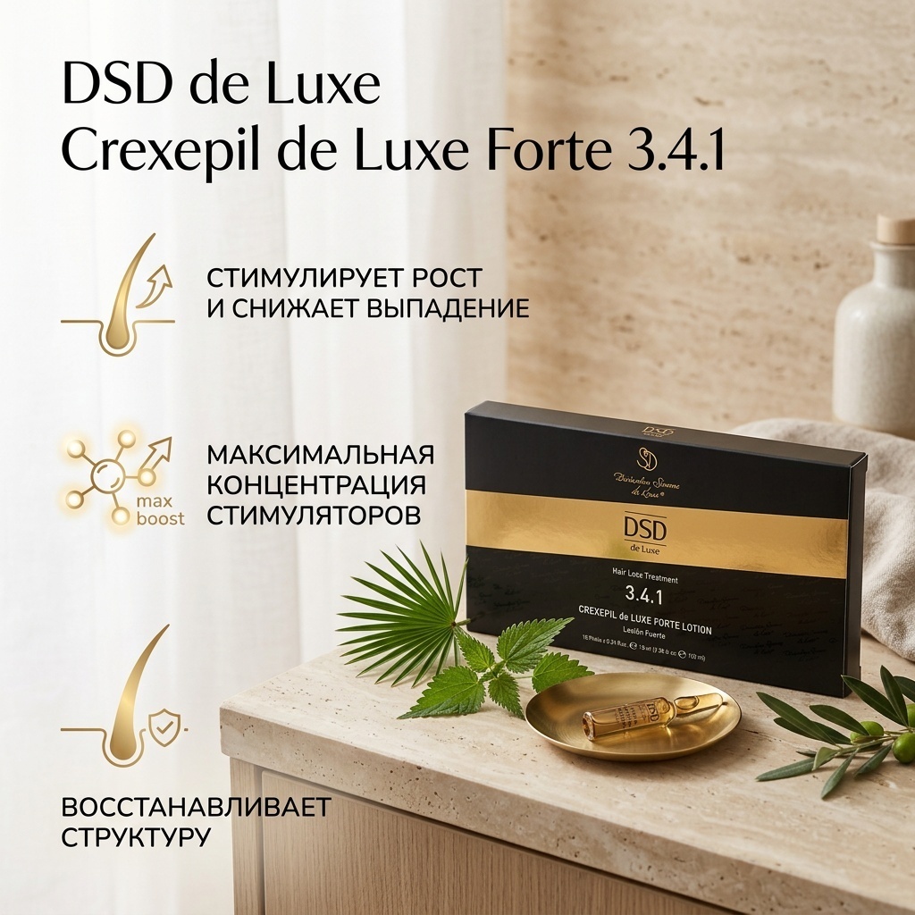 DSD de Luxe Crexepil de Luxe Forte лосьон в ампулах 10 шт по 10 мл