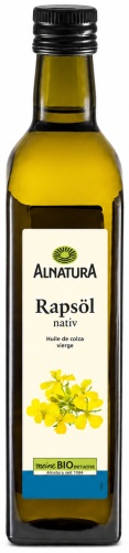 Растительное масло Alnatura рапсовое нерафинированное 0.5 л