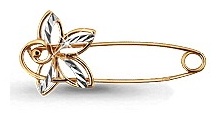 Булавка AQUAMARINE 597511 вес 0.99 г серебро, без вставок