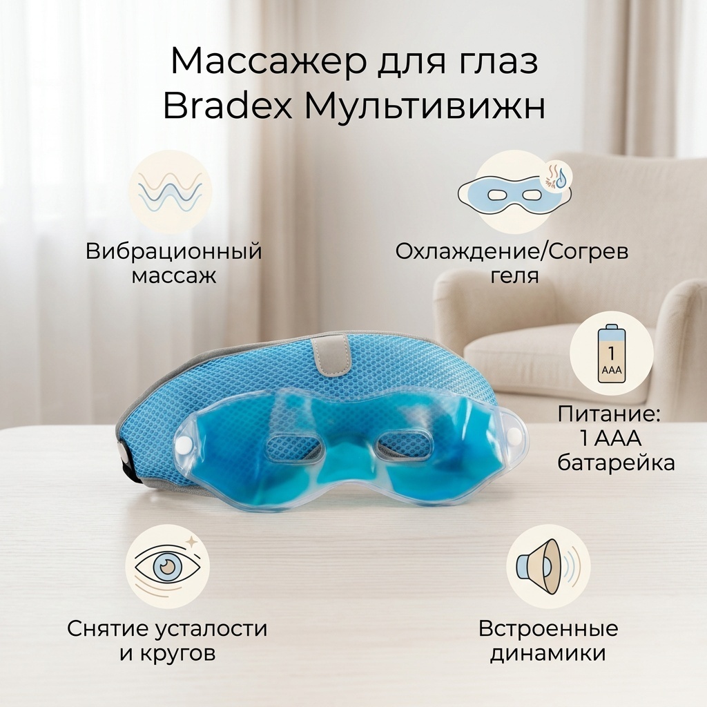 Массажер Bradex Мультивижн очки вибрационный