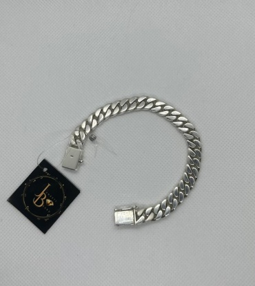 JANASYL Brand JB005 длина 18 см, вес 35 г серебро, плетение панцирное