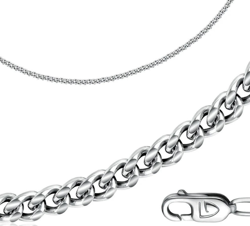 Lucente Silver CHA-LU-925-6201-50 длина 50 см, вес 15.66 г серебро, плетение панцирное