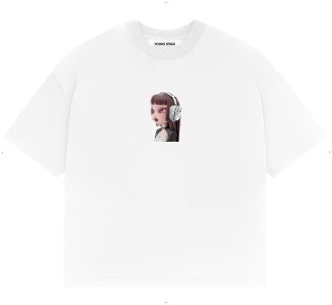 Футболка YOUNG STAGE Brown doll белый