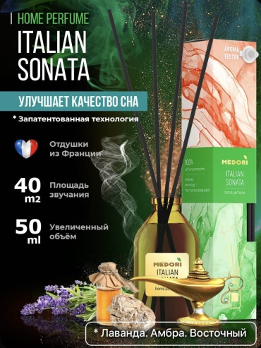 Диффузор с палочками MEDORI Амбра 50 мл