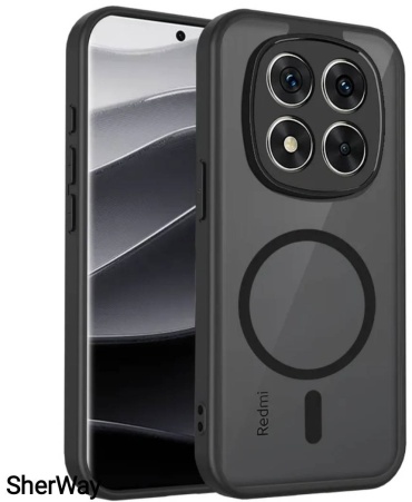 Чехол SherWay для Redmi Redmi Note 15 Pro+ темно-прозрачный