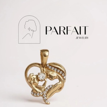 Подвеска PARFAIT JEWELRY GFC_PJ_Мать_и_Дитя_18 вес 1.44 г золото, фианит