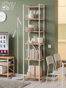 Стеллаж напольный 1658141636, 46x34x196 см, белый, коричневый