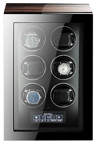Шкатулка Z6206 6 отделений, черный, коричневый