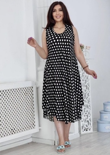 Сарафан Jasmin Brand черный, белый