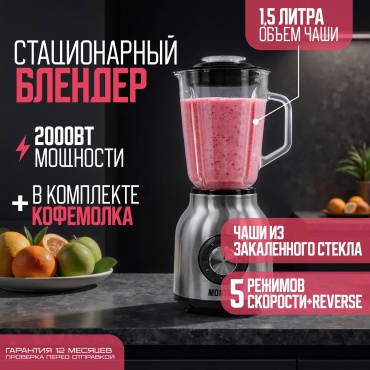 Блендер стационарный MONTERO F4 PRO MAX серебристый
