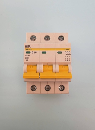 IEK автоматический выключатель 3P 16 A, 4.5 кА, 400 В