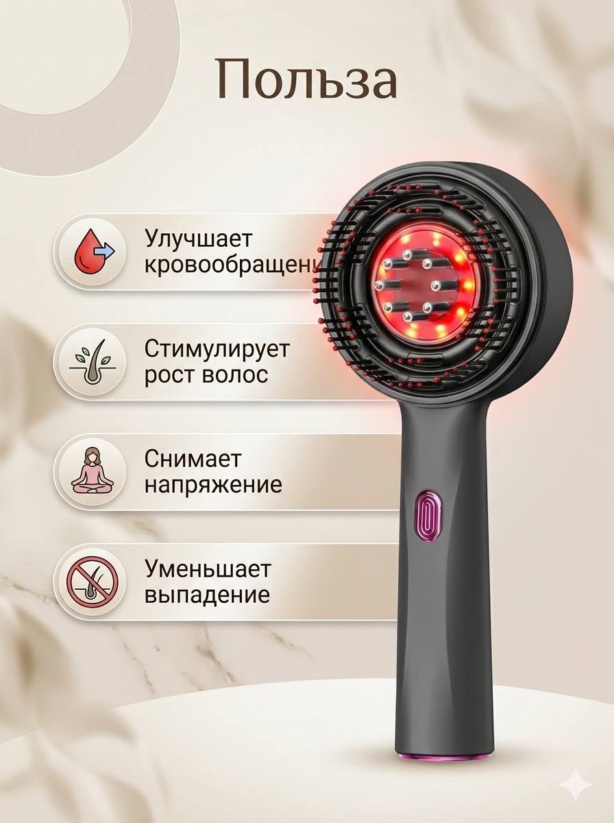 SCALP MASSAGE COMB массажер для стимуляции роста волос
