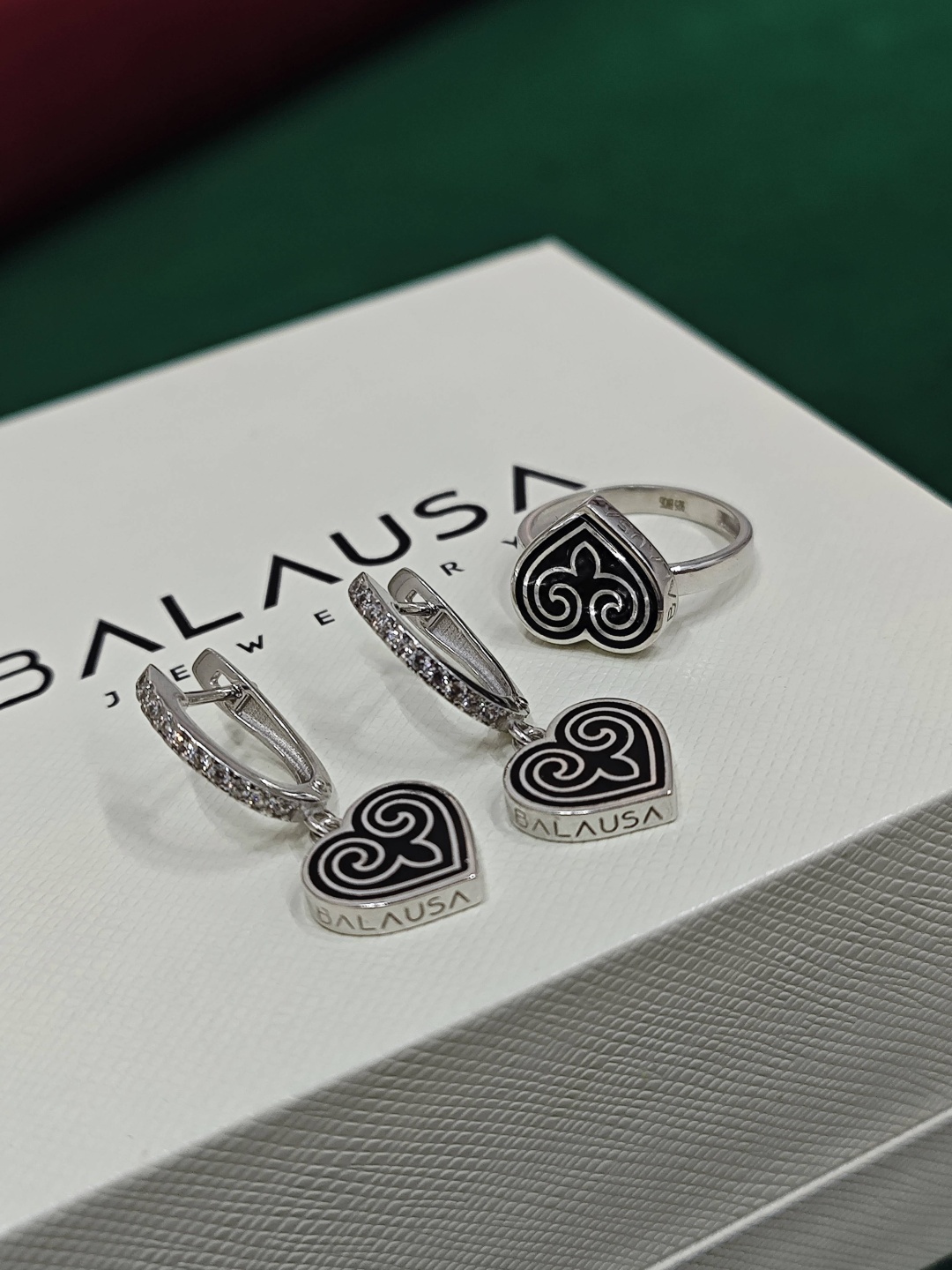 Balausa Jewelry Е188-2(2) вес 4.5 г серебро, фианит, эмаль