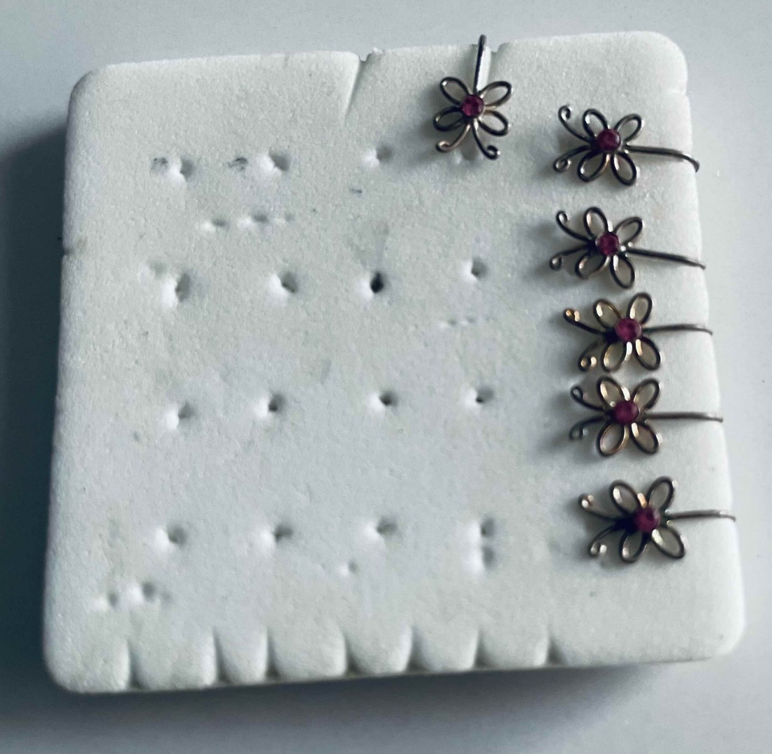 Нострил HandMade для носа вес 0.2 г серебро, фианит