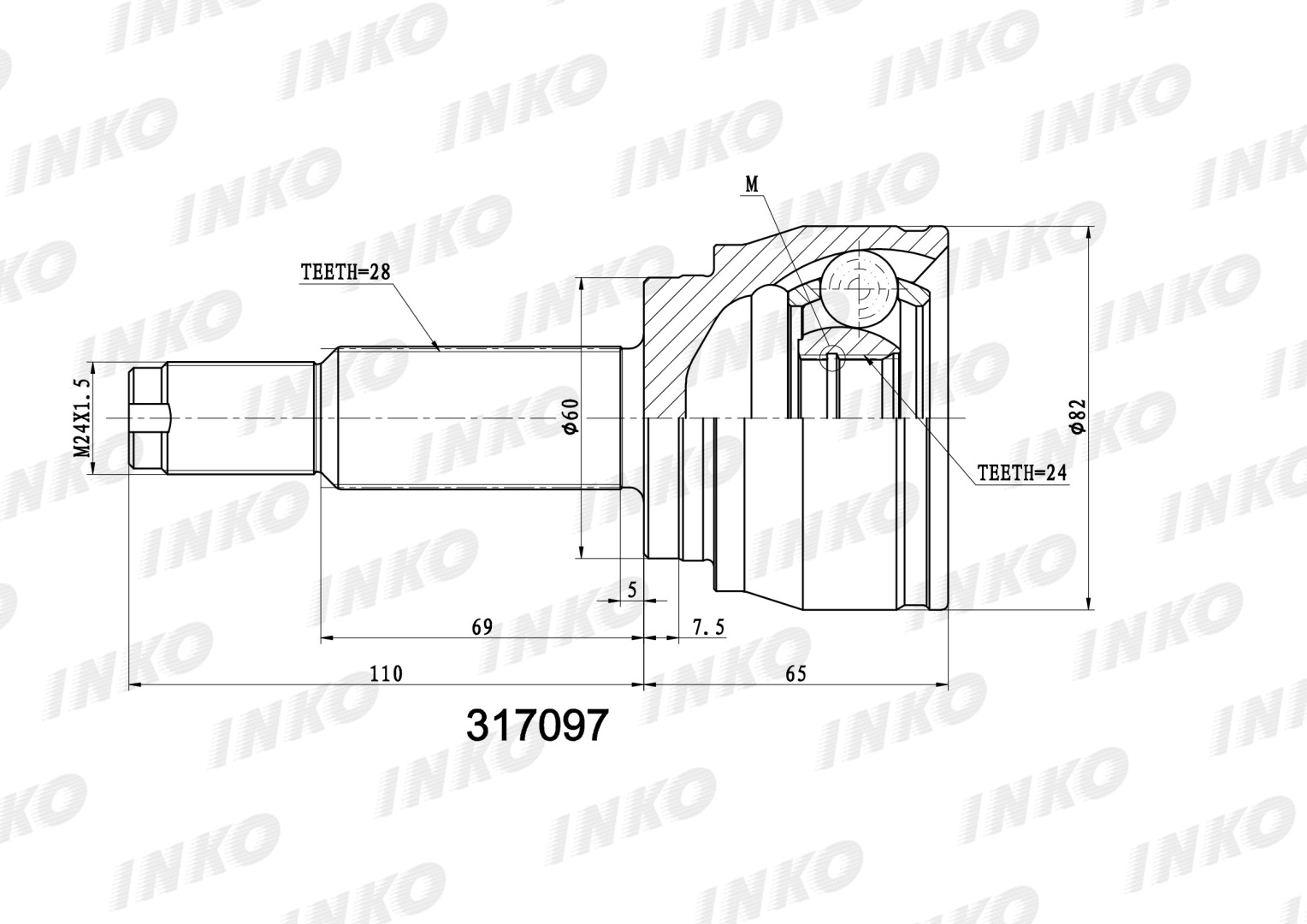 INKO шрус 317097