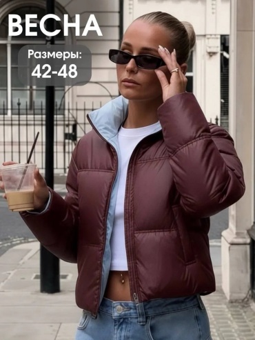 Демисезонная куртка SELFIE SHOP бордовый