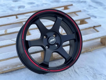 Rays rays-te37-6966f-MATTE BLACK, RED 7x16/4x100 D73.1 ET38 4 диска черный