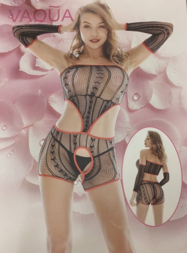 Боди Sexy Body черный, красный