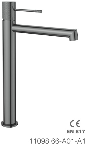 Смеситель AQUA LUX 1109866, латунь, цвет графит