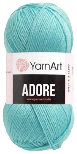 Моток YarnArt Adore 342 - Бирюзово-голубой 280 м 100 г