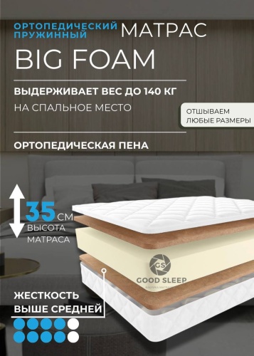Матрас GOOD SLEEP Big Foam, 60x175x35 см