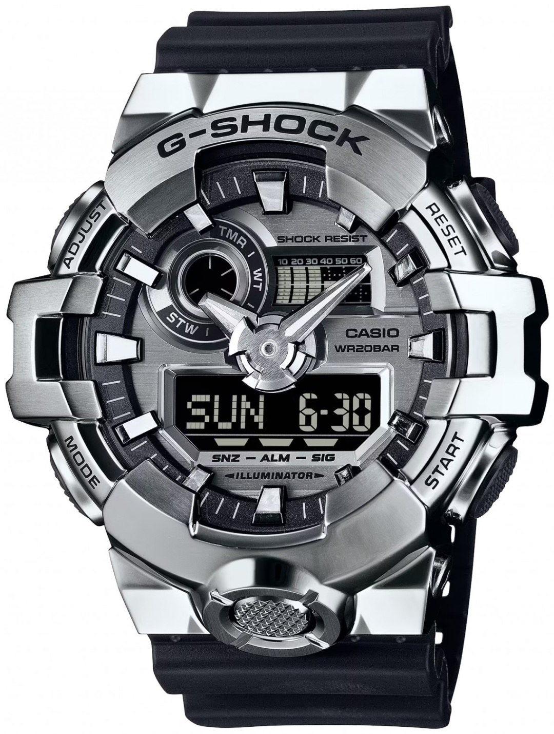 Кварцевые CASIO GM-700-1AER сталь, полимер
