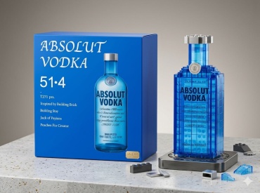 Конструктор 3D бутылка ABSOLUT 30444037_859228663, деталей 173 шт