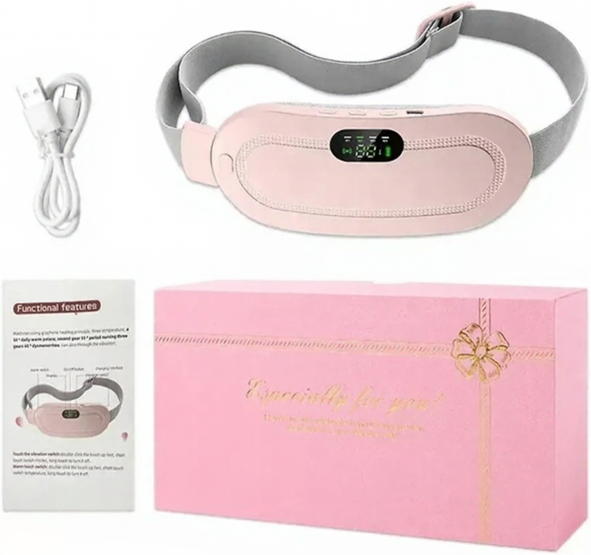 Массажер TAZADEM Pinkperiod-077 пояс вибрационный, разогревающий