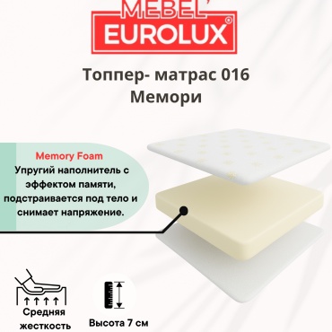 Топпер Eurolux 016, 120x200x7 см