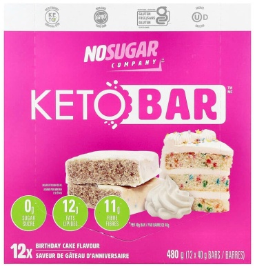 No Sugar Company батончик Keto Bar birthday cake 12 шт