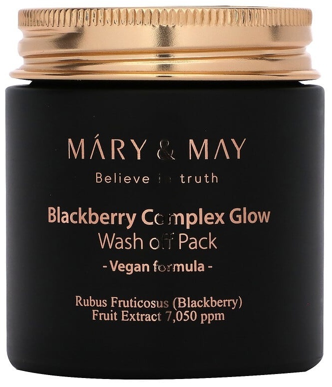 Маска для лица MARY&MAY глиняная Blackberry Complex Glow, смываемая маска, 125 г 125 мл