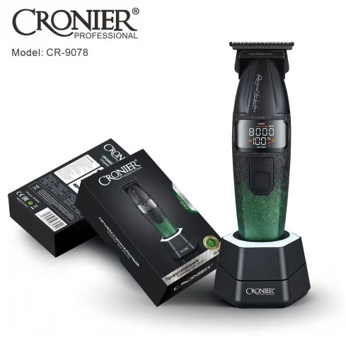 Cronier машинка для стрижки CR-9079 белый, зеленый