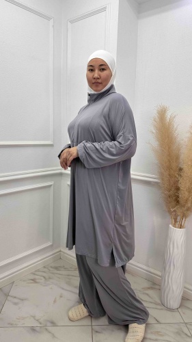 Повседневный костюм Aisha hidjabi серый