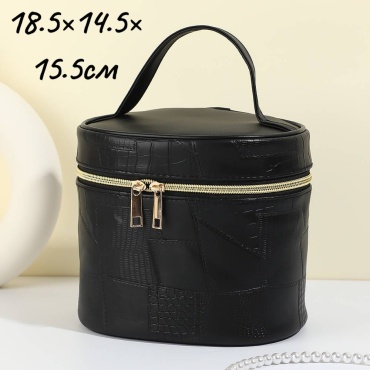 Косметичка искусственная кожа черный 18.5X15.5 см