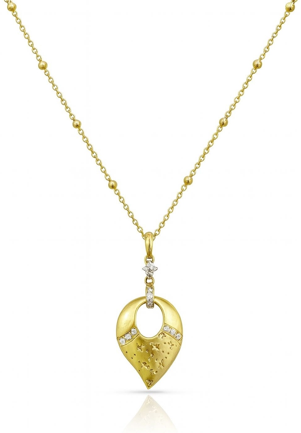Колье Italian Gold 28KL025 длина 45 см вес 5.15 г золото, фианит