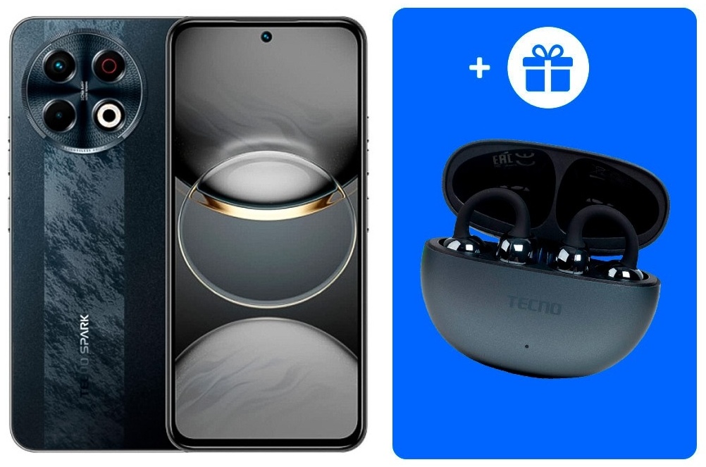 Смартфон TECNO SPARK 30 Pro 8 ГБ/256 ГБ черный + подарок