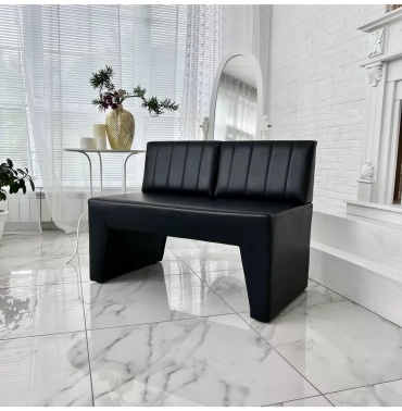 Мини-диван Luxe, 97х40 см, обивка экокожа (искусственная кожа), черный