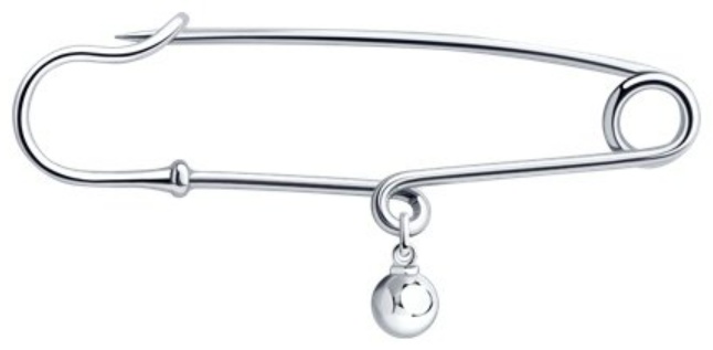 Булавка Diamant 94-140-00373-1 вес 3.9 г серебро, без вставок