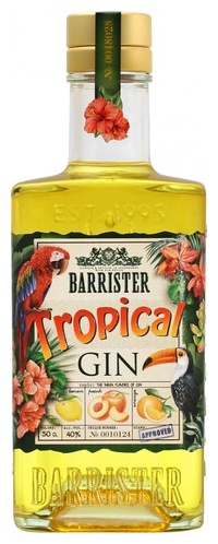 Джин Barrister Tropical желтый 40% 0.7 л