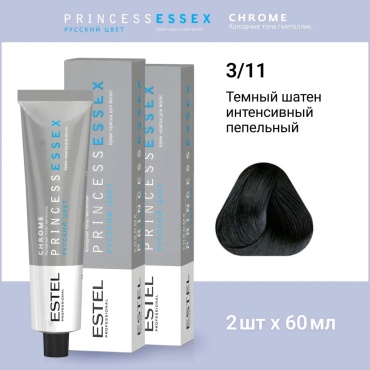 ESTEL PROFESSIONAL Princess Essex 3/11 темный шатен пепельный интенсивный крем-краска 120 мл