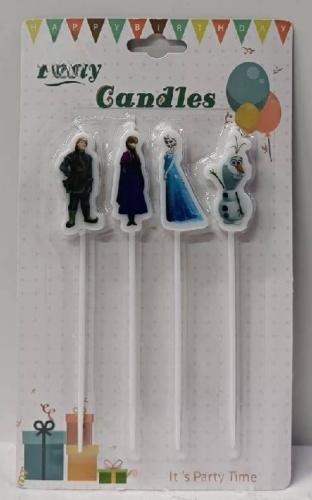 Свеча Party candles фигурная, 4 шт 9 см