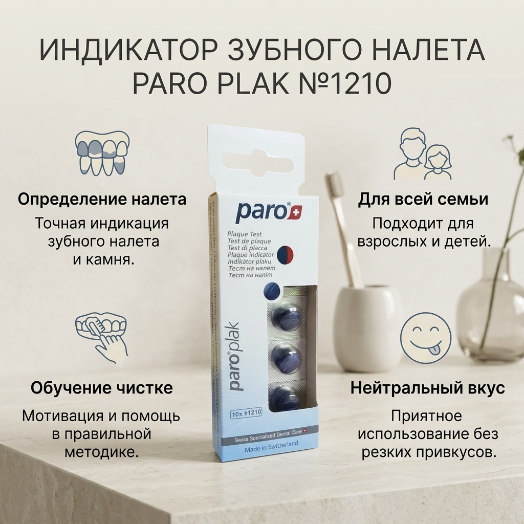 Paro индикатор зубного налета Plak №1210 10 г