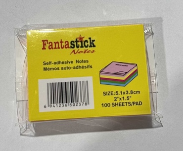 Стикеры для заметок FantaStick Стикеры 5.1*3.8см, бумага, 100 шт