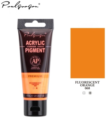 Краски акриловые Fluorescent orange 1 шт 75 мл