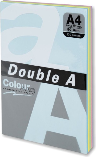 Double A Rainbow 3 бумага, A4, 100 шт, матовое покрытие
