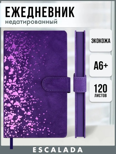 Ежедневник учителя Escalada 504249861, A5, 240 л, фиолетовый