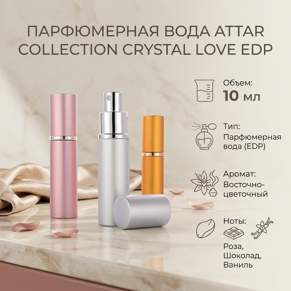 Attar Collection Crystal Love парфюмерная вода EDP 10 мл, для женщин
