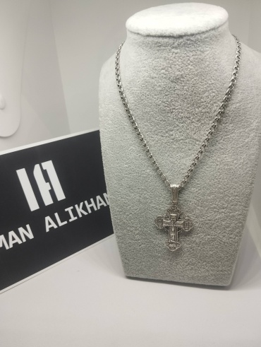 Колье IMAN ALIKHAN IA00076 длина 60 см вес 19 г серебро, без вставок