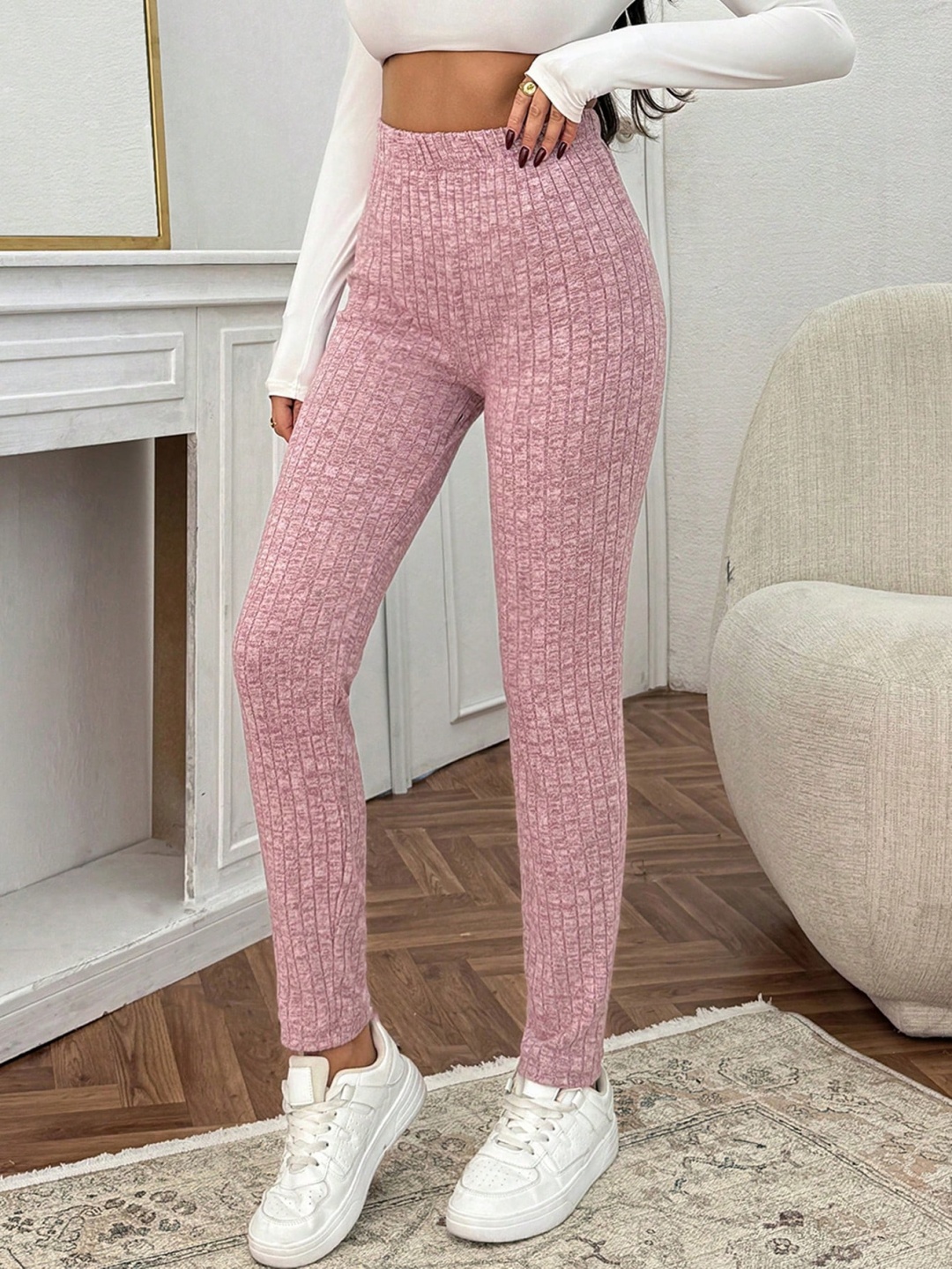 Повседневные брюки Yener moda розовый